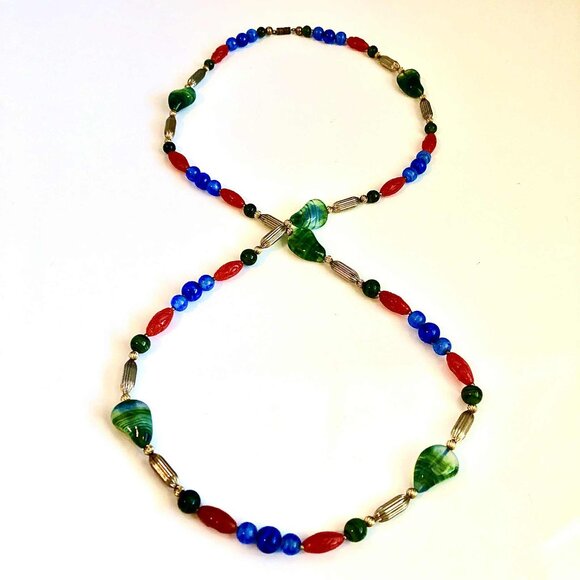 NWT ALEXANDRA'S ACCENTS Artisan Venetian Glass & Bronze Beaded Necklace 42" - Picture 4 of 4